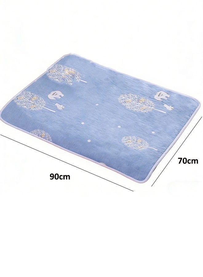 آيسيورا 70 × 90 سم وسادة سرير مضادة للماء للأطفال، وسادة مرتبة قابلة للغسل، وسادات سفلية قابلة لإعادة الاستخدام، غطاء لترطيب سلس للأطفال الصغار والكبار - Image 2